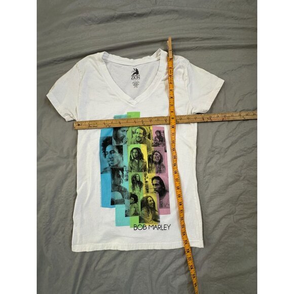 Zion Womens White Bob Marley T-shirt Large‎ short sleeve round neck 100% cotton - Picture 4 of 5